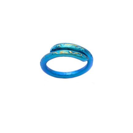 Anodized Titanium Ribbon Ring
