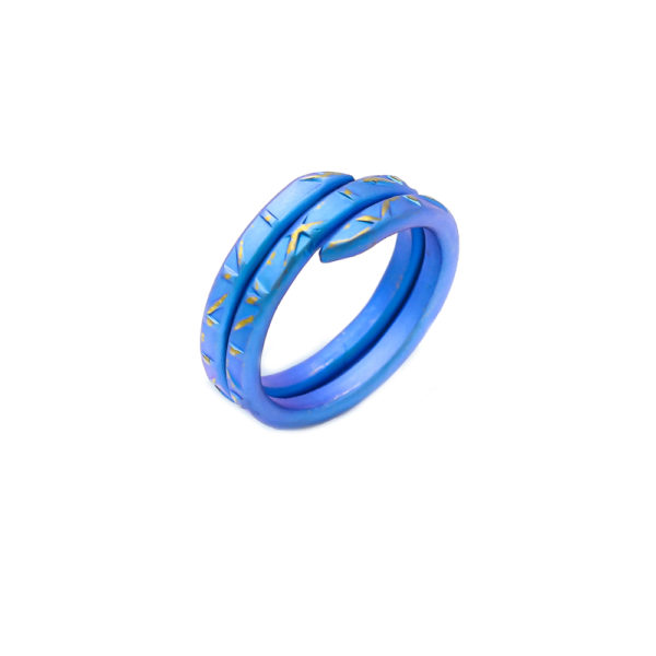 Textured Anodized Titanium Ring - Image 3