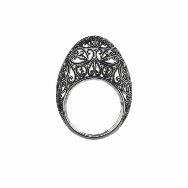 Filigree New Era Ring in Black plated silver 925 - Image 2