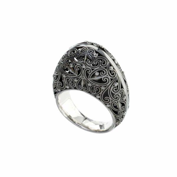 Filigree New Era Ring in Black plated silver 925 - Image 3