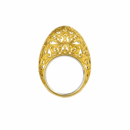 Filigree New Era Ring in Gold plated silver 925