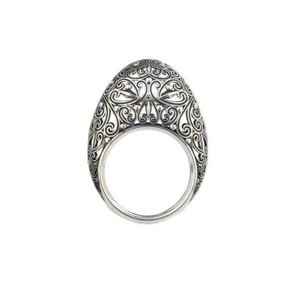 Filigree New Era Ring in Oxidized Silver 925 - Image 2