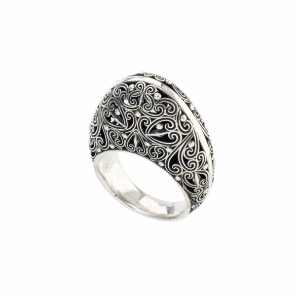 Filigree New Era Ring in Oxidized Silver 925 - Image 3