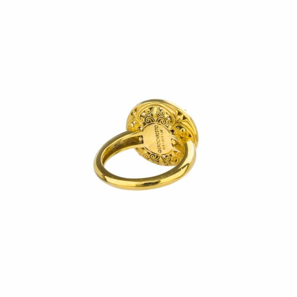 Round Ring Filigree in Gold plated silver 925 - Image 3