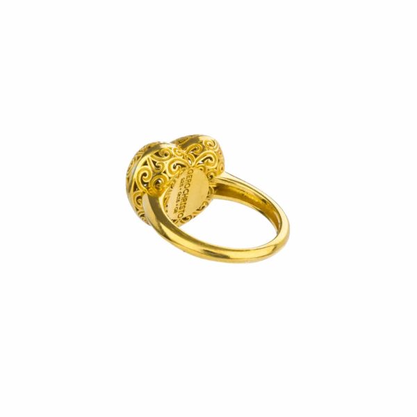 Heart Ring in Gold plated Sterling silver 925 - Image 2