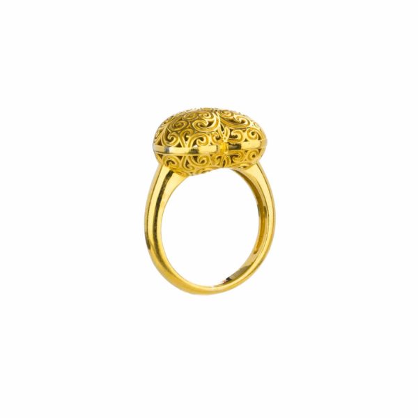 Heart Ring in Gold plated Sterling silver 925 - Image 4