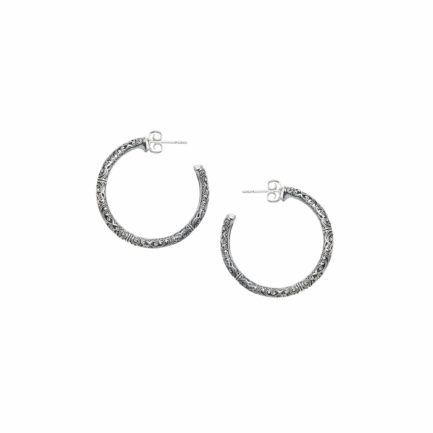 Medium Hoop Earrings 2.5cm Sterling Silver 925 Jewelry Gift for Women