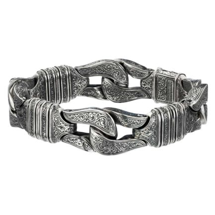 Men’s Minotaur Link Bracelet in Sterling Silver 925
