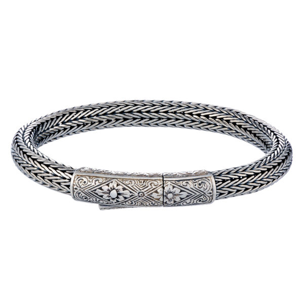 Men’s Bracelet Braided Handmade Chain 925 Sterling Silver