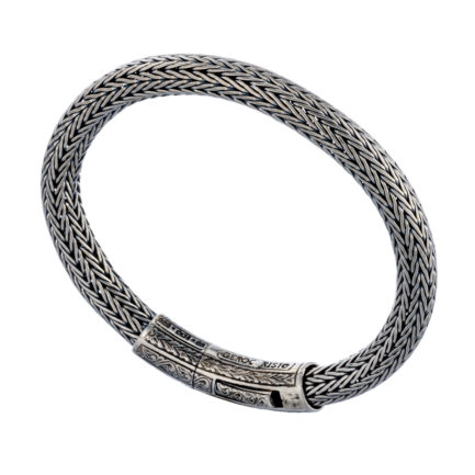 Men’s Bracelet Braided Handmade Chain 925 Sterling Silver