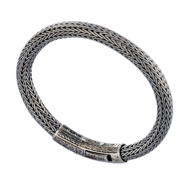 Men’s Bracelet Braided Handmade Chain 925 Sterling Silver - Image 2