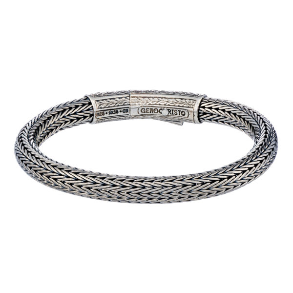 Men’s Bracelet Braided Handmade Chain 925 Sterling Silver - Image 3