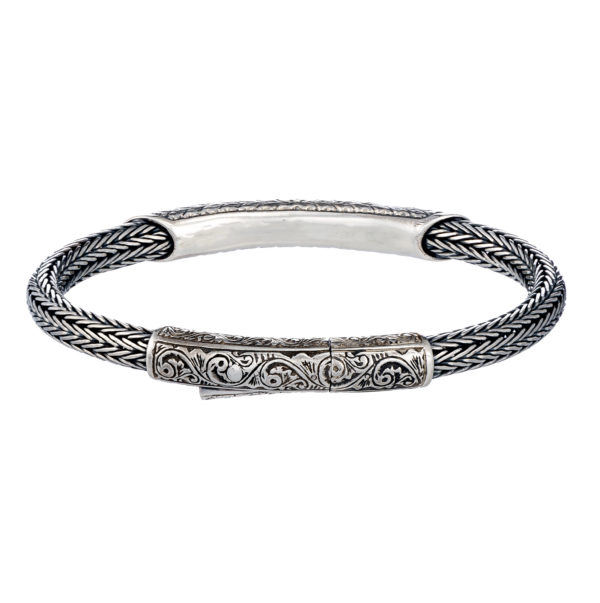 Men’s Bracelet Braided Handmade Chain 925 Sterling Silver