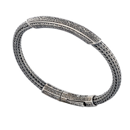 Men’s Bracelet Braided Handmade Chain 925 Sterling Silver
