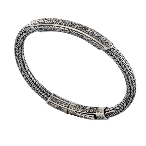 Men’s Bracelet Braided Handmade Chain 925 Sterling Silver - Image 2