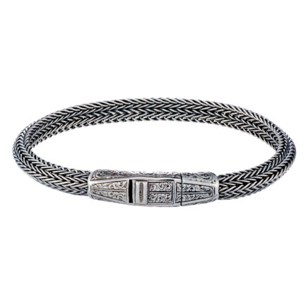 Men’s Triangular Braided Handmade Chain 925 Sterling Silver 6mm