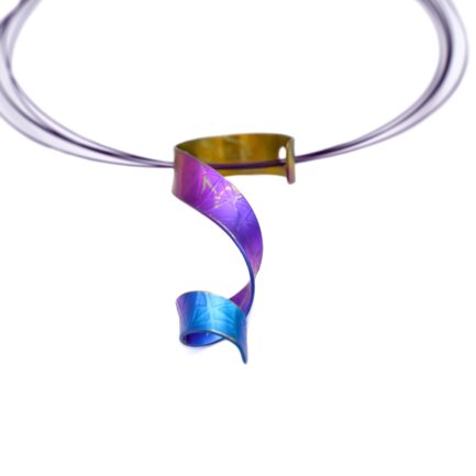 Anodized Titanium Twisted Pendant