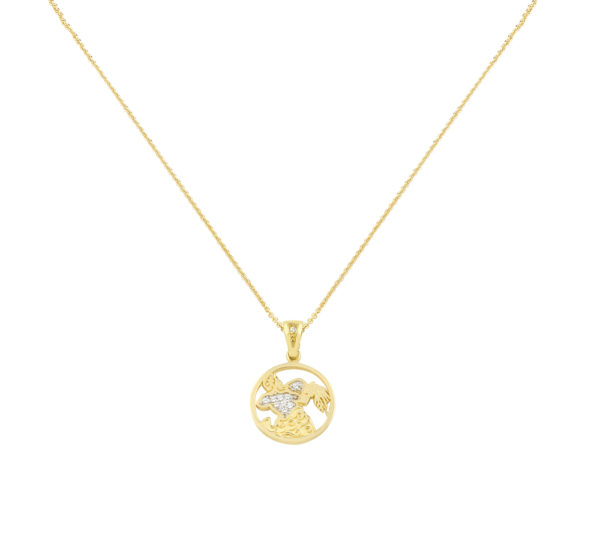 Aquarius Zodiac Gold sign Necklace Charms k14