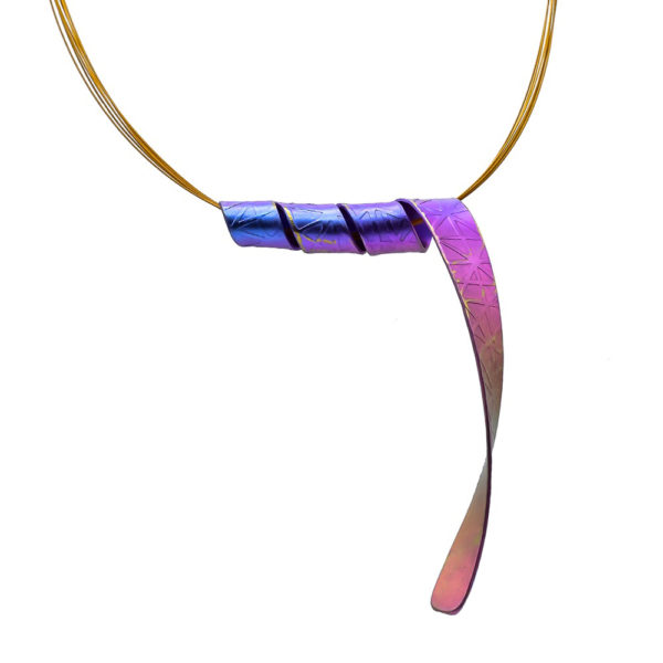 Twisted Anodized Titanium Necklace - Image 2