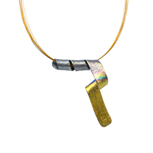 Anodized Twisted Titanium Necklace - Image 2