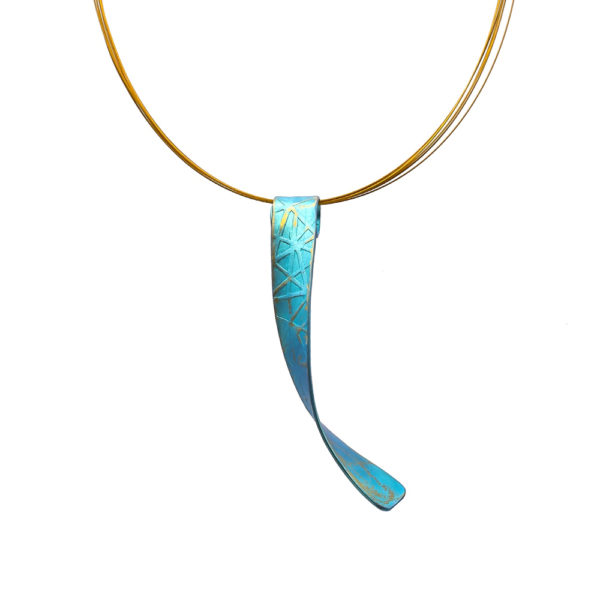 Anodized Titanium Ribbon Pendant - Image 3