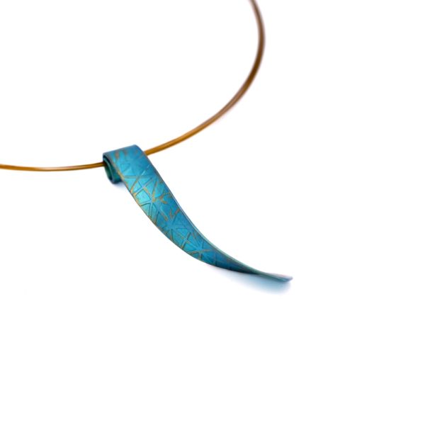 Anodized Titanium Ribbon Pendant - Image 2