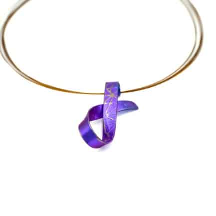 Purple Titanium Twisted Pendant