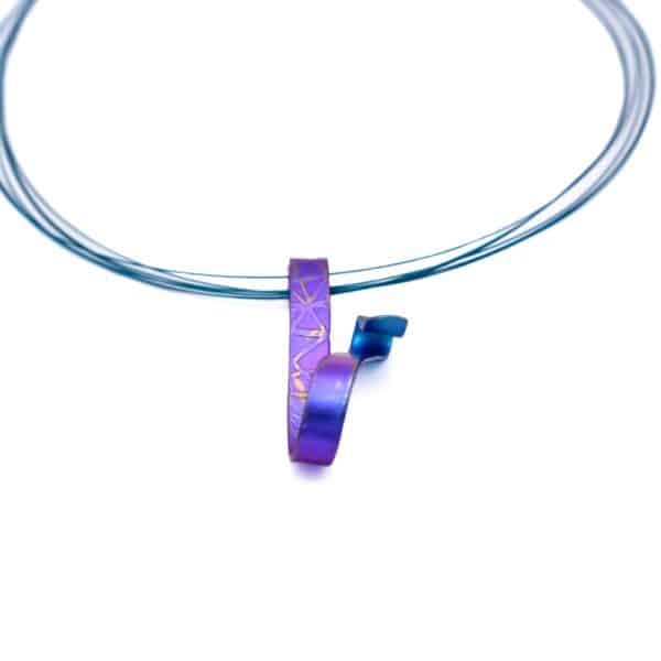 Iridescent Twisted Titanium Pendant - Image 4