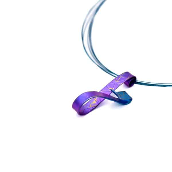 Iridescent Twisted Titanium Pendant - Image 2