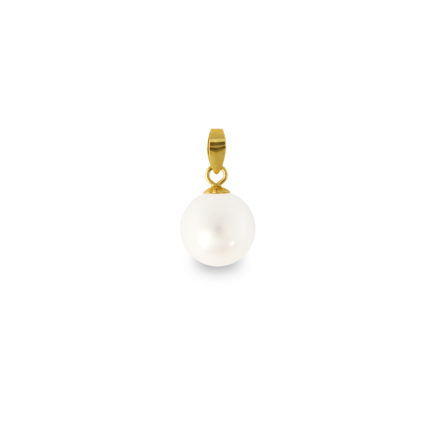 Akoya Pearl Pendant 8mm in Solid Yellow Gold 18k