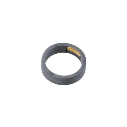 Diamond Wedding Ring in 18K Yellow Gold and Gray Titanium