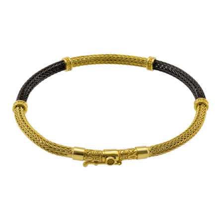 Byzantine Handmade Chain 0.35mm Bracelet in k18 Gold