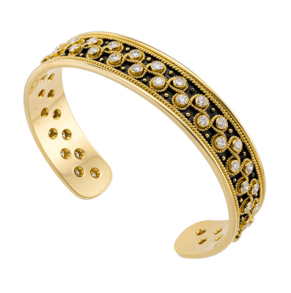 Cuff Bracelet Diamonds k18 B152653-k