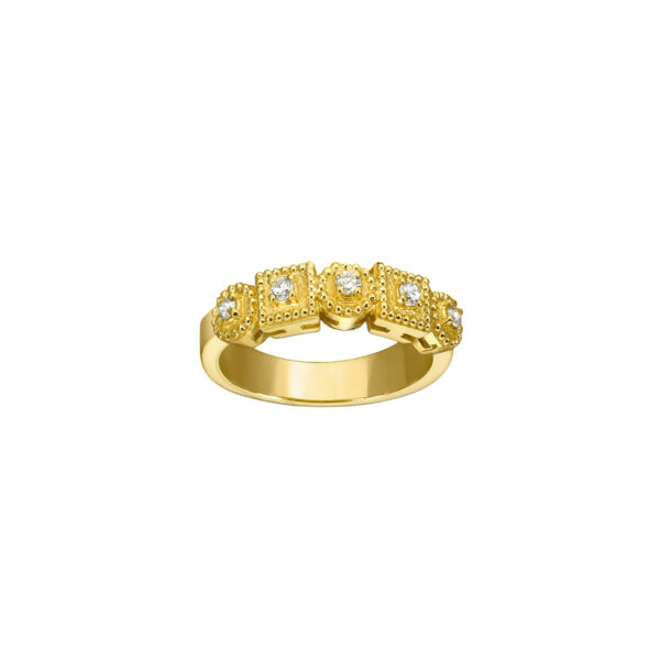 Diamonds Band Ring in 18k Yellow Gold - Image 2