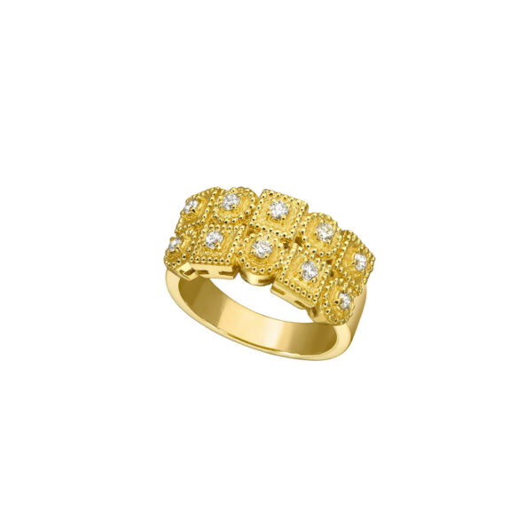 Double row Diamond Band Ring R152735-k