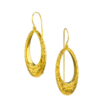 New Era Filigree Earrings in Gold plated silver 925
