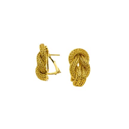 Hercules Knot 18k Gold Rope Chain Earrings