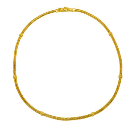 Byzantine Thin Chain 0.3mm Necklace k18 Yellow Gold