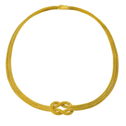 Hercules Knot 18k Gold rope Chain Necklace