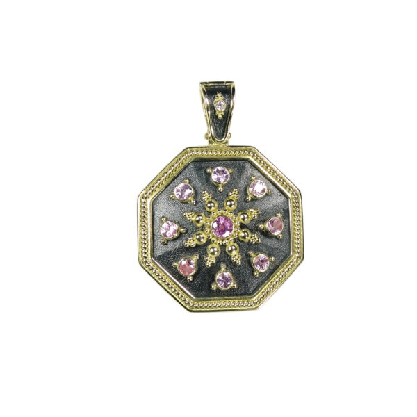 Octagon Byzantine 18k Gold Pendant N152593-k a