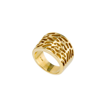 Glitzy Band Ring in 18k yellow Gold, Ancient Ring