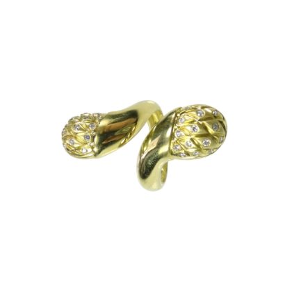 Handmade Byzantine Ring Diamonds in 18k Solid Gold