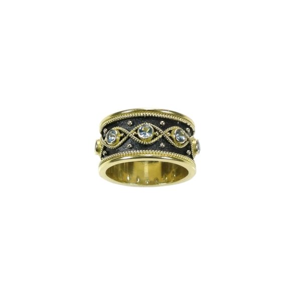 Aquamarine Band Ring. in 18k Yellow Gold Greek Jewelry R152601-k