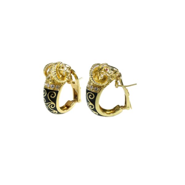 Ram Vector Half Hoop Earrings E152558-k