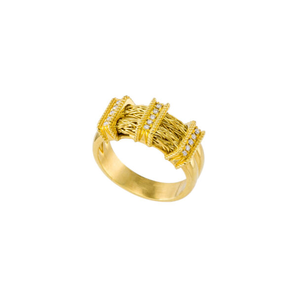 Three bar Diamond Gold Ring R152219-k