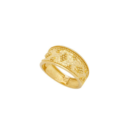 Band Byzantine Gold Ring in 14k Yellow Gold