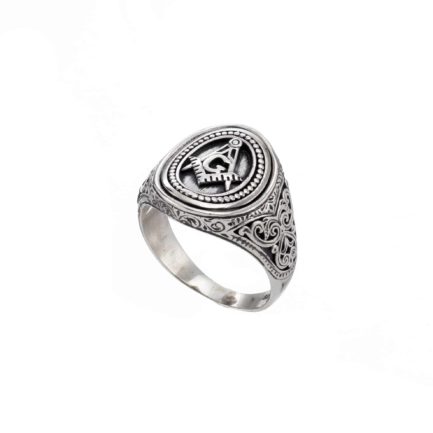 Masonic Lodge Freemason Ring for Men’s in Sterling Silver 925