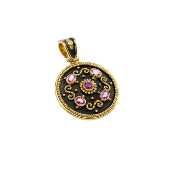 Round Pendant sapphite N153157-k