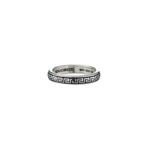 Meander Band Ring in Sterling Silver 925 - Image 2