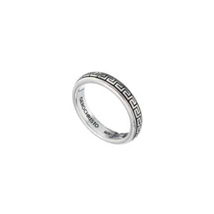 Meander Band Ring in Sterling Silver 925